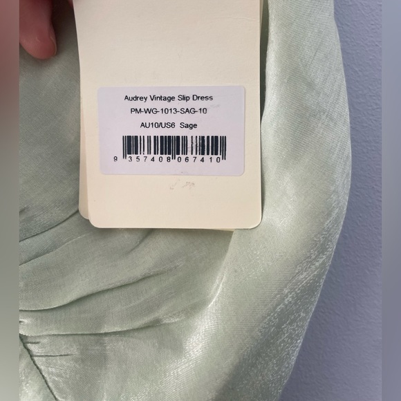 Peppermayo - Audrey Vintage Slip Dress in Sage Green - Picture 11 of 16